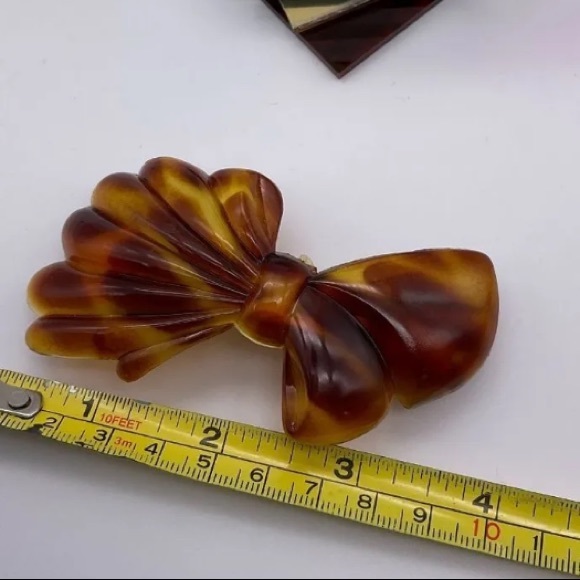 Made in France VTG Barrette French Tortoise Hair Clip - Picture 3 of 4
